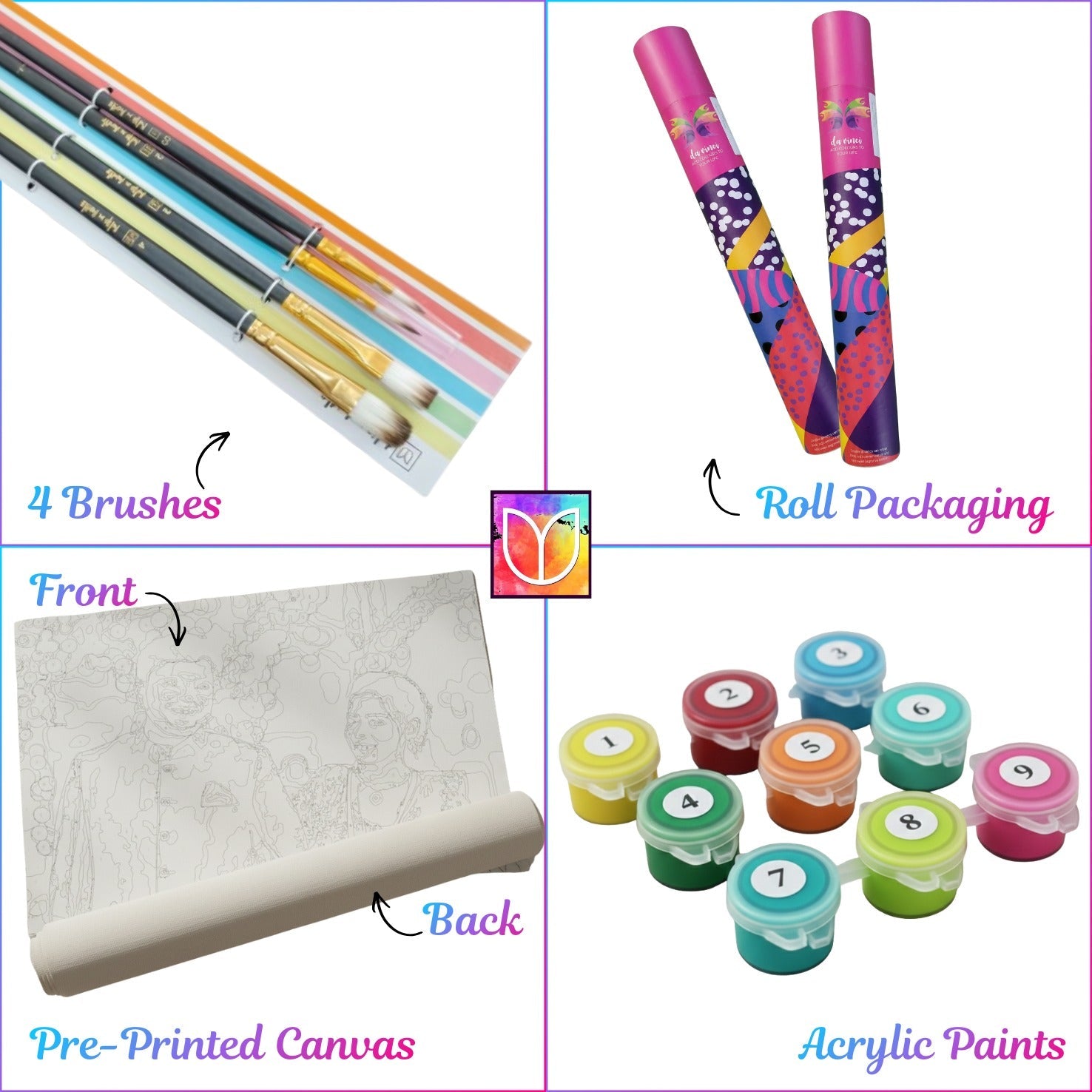 LANDSCAPE Limited Edition 46*71 cm, 30 colour rolled canvas DIY Acrylic Painting by Numbers Kit on Canva Tulip n Turtle