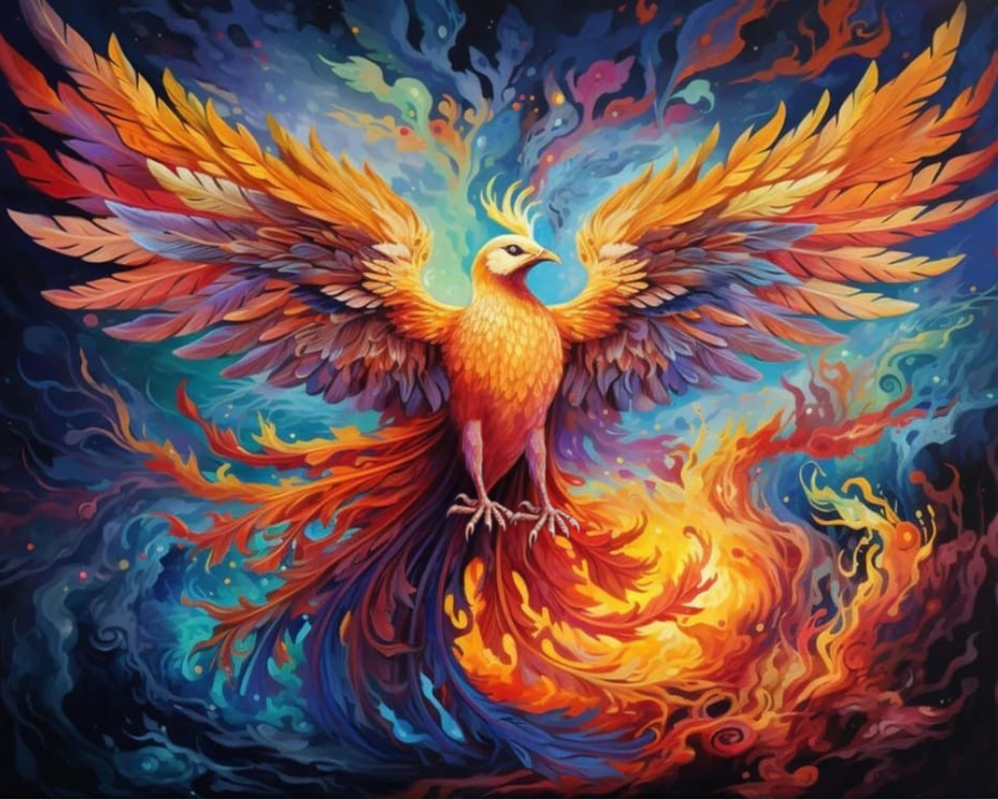 Firebird  Acrylic Painting by Numbers Kit on Canvas.