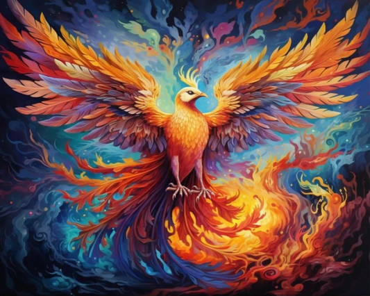 Firebird  Acrylic Painting by Numbers Kit on Canvas.