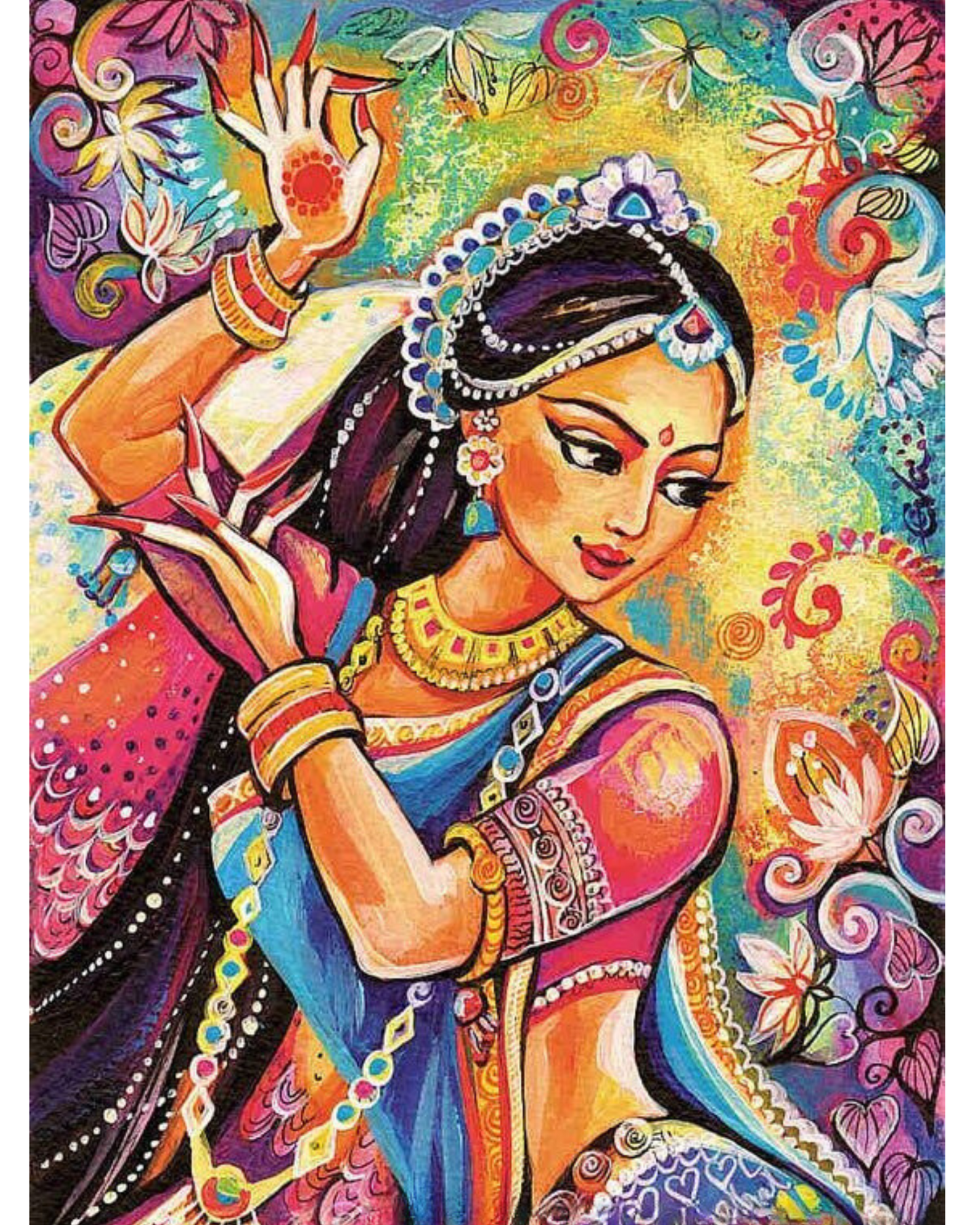 MRIGANAYANI DIY Acrylic Painting by Numbers Kit on Canvas