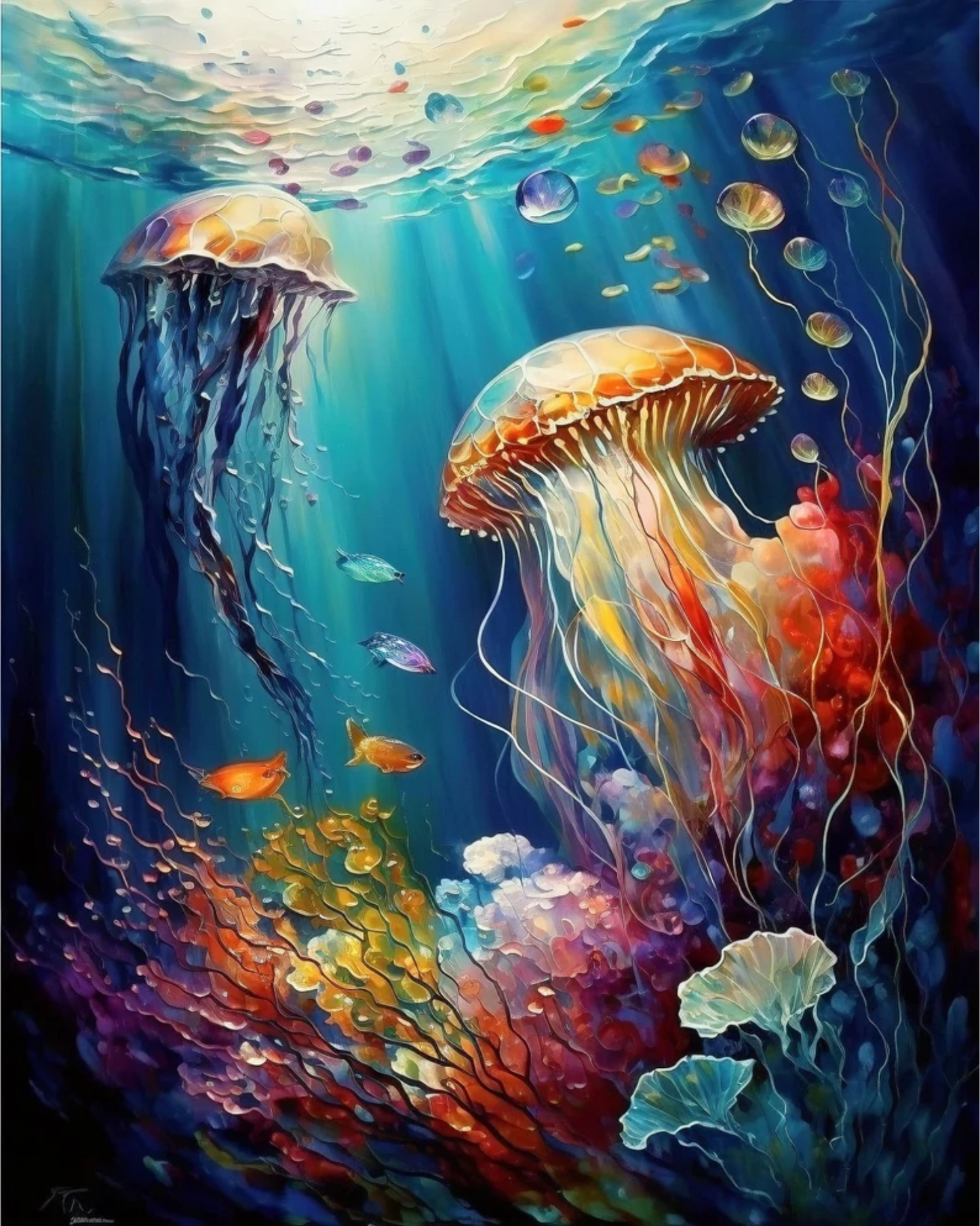 OCEAN DIY Acrylic Painting by Numbers Kit on Canvas…