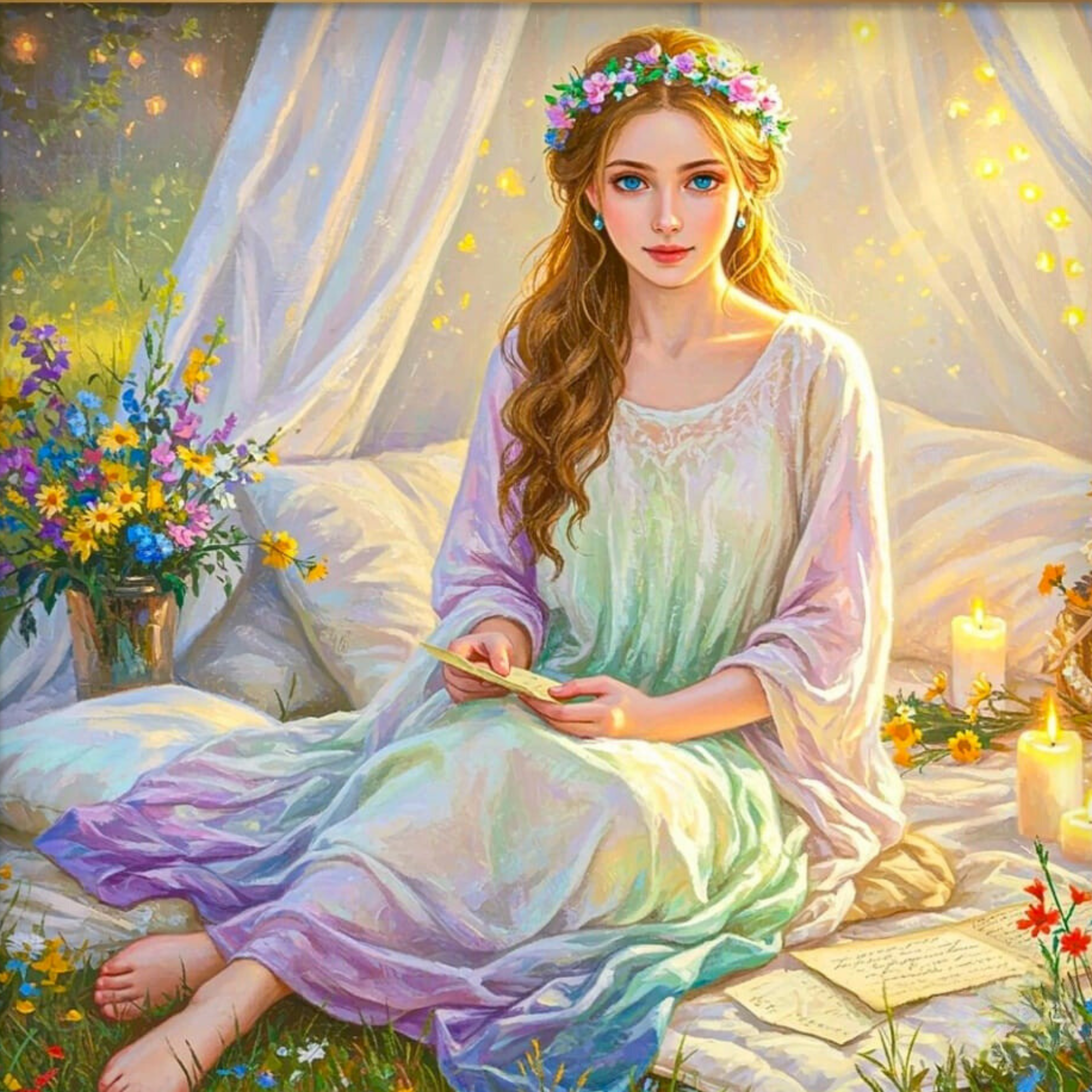 Rapunzel Man DIY Acrylic Painting by Numbers Kit on Canvas. Deepan Enterprises