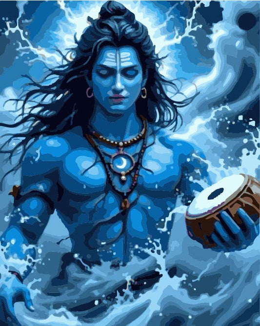 Snow Flag Path Acrylic Painting by Numbers Kit on Canvas. Deepan Enterprises