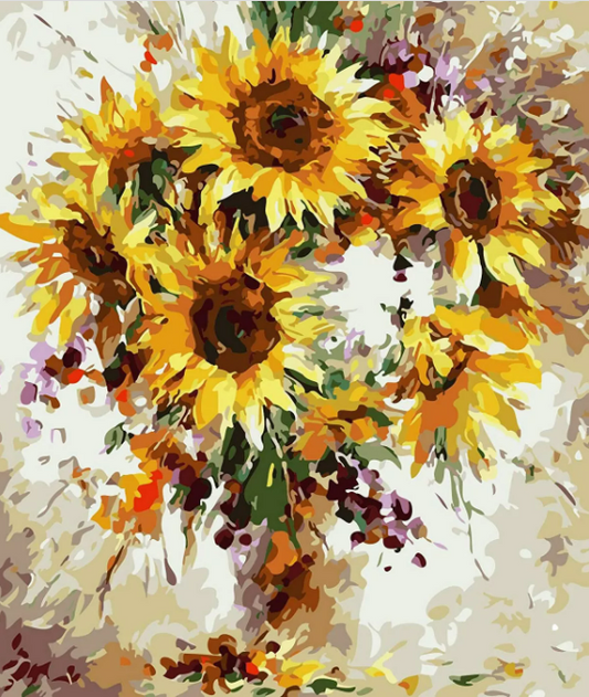 Sunflower Nest DIY Acrylic Painting by Numbers Kit on Canvas